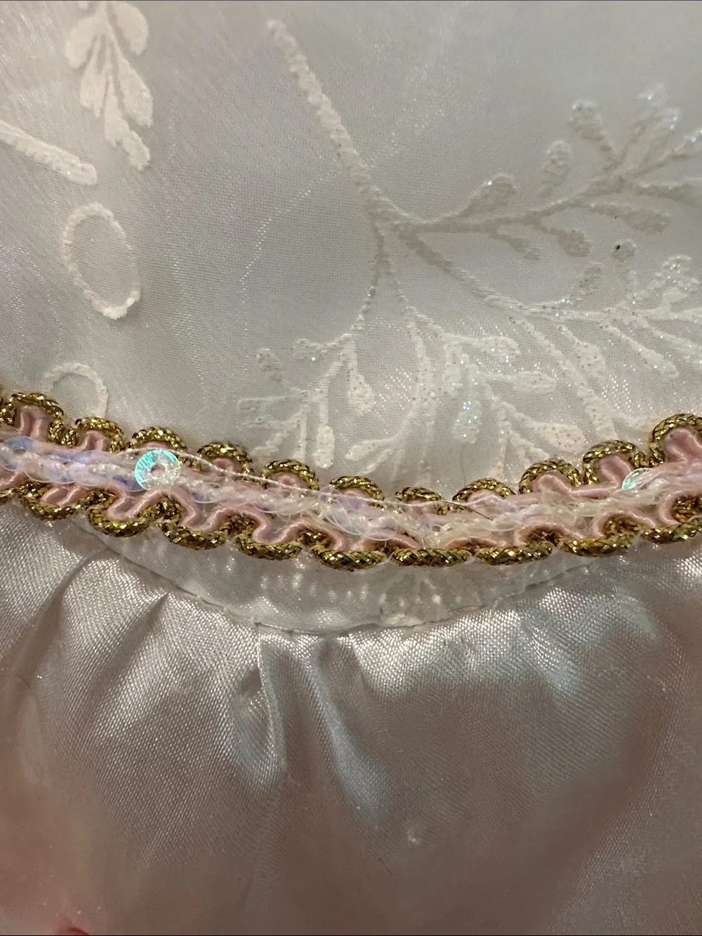Disney White and Aqua Ariel Wedding Gown Gold Trim